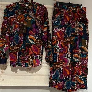 Colorful Patterned Women's Skirt